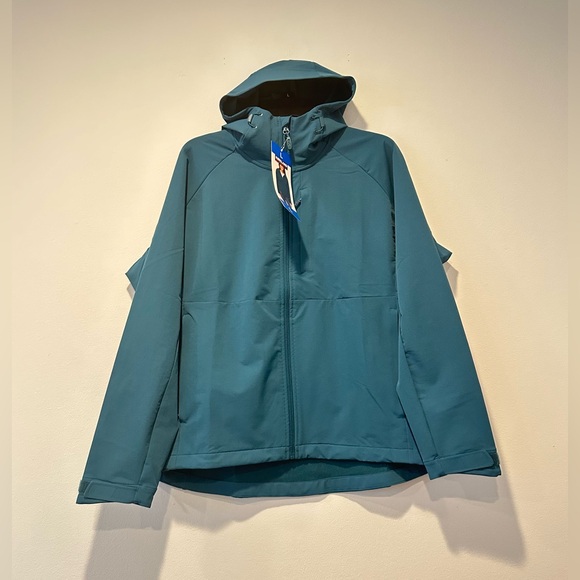 Kirkland Signature Ladies' 4-Way Stretch Water Repellent Jacket, Teal, size L - Picture 7 of 7